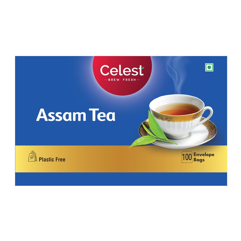 Celest Assam Tea 100 Tea Bags (Pack of 2) | Assam Black Tea | 200 Bags - Image 2