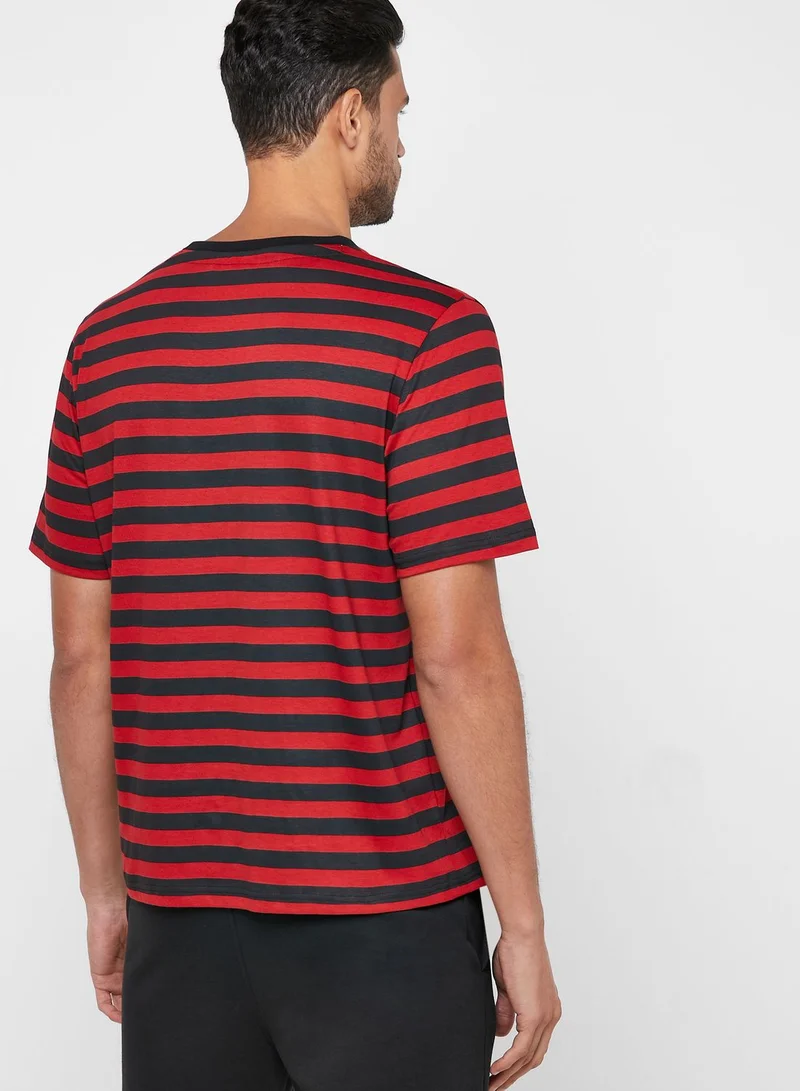 SP Characters Superman Striped Crew Neck T-Shirt