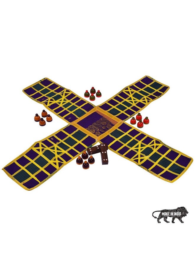 Smartcraft 5 Years And Up Ludo / Indian Ludo / Chausar / Indian Board Game- Multicolor (Made In India) - Image 1