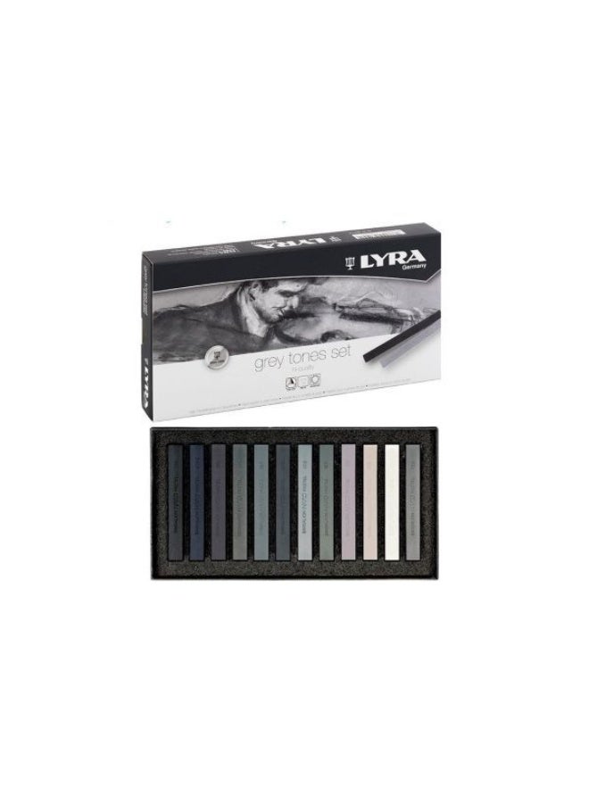 Lyra Pastels Grey Tones Set Of 12 Pcs