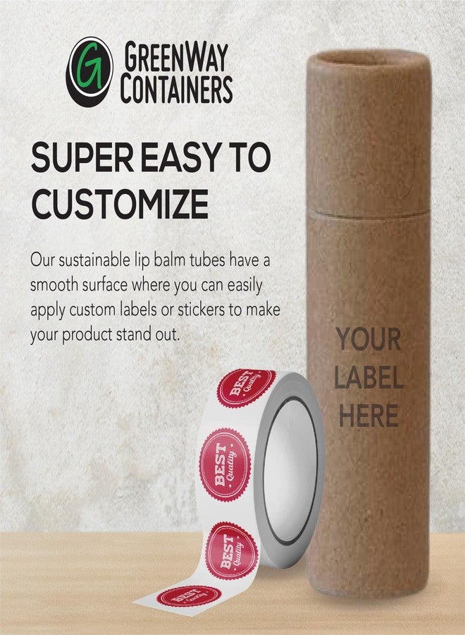 GREENWAY CONTAINERS GreenWay 0.15oz / 4.25g Kraft Paperboard Lip Balm Tubes with Lids - 25 Pack Lip Gloss Tubes Refillable DIY Cosmetic Containers – Extra Thick Push-Up Bottom Lip Balm Containers - Black - Image 4