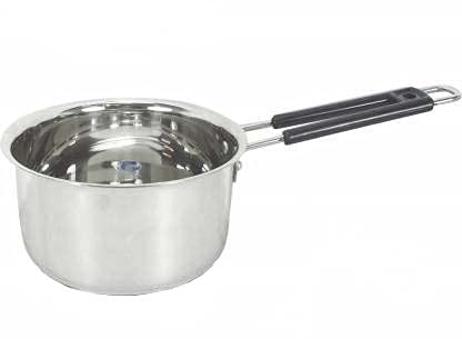 Stephy Stainless Steel Non Induction 0.75 LTR., 1 LTR., 1.5 LTR., 2 LTR. with 20 cm, 22cm, 24 cm, 26 cm Sauce Pan with Stainless Steel Black Bakelight Handle - Image 2