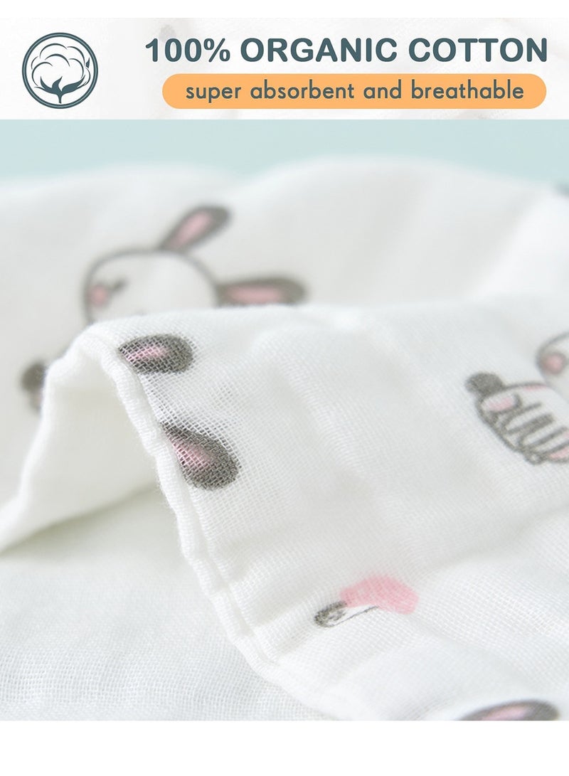 روعة 10pcs سوبر ناعمة غسالات الطفل مجموعة مناشف حمام الطفل 100٪ عالية الجودة القطن المسلين منشفة حمام مناشف الوجه للطفل حديث الولادة الجلد الحساس (أنماط عشوائية) 25x25cm - Image 2