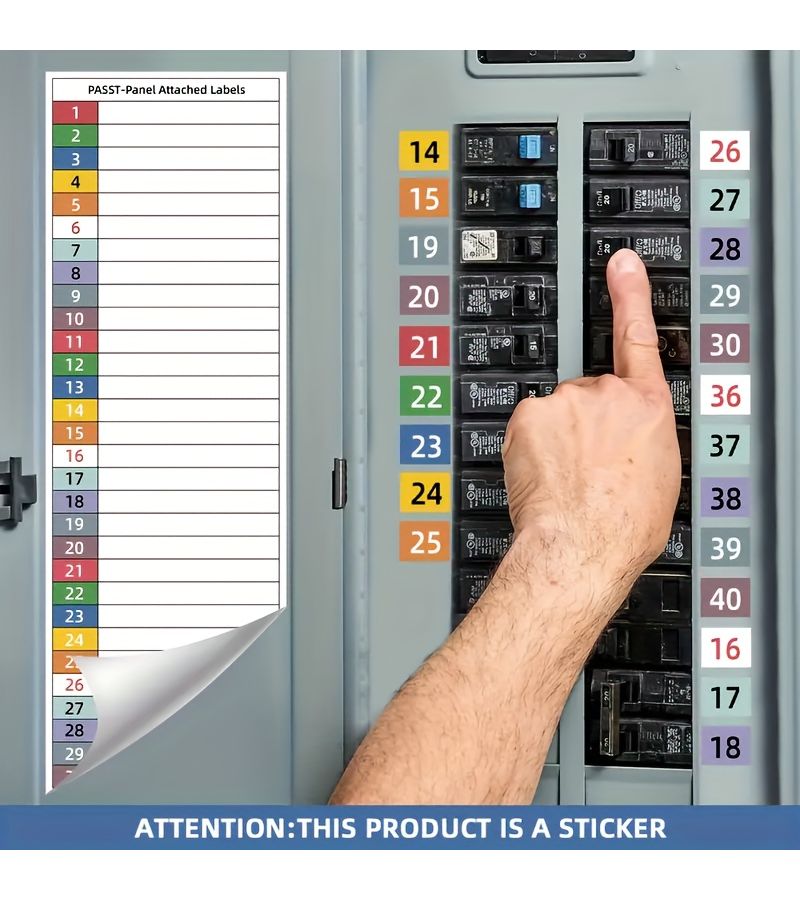 D11 Circuit Breaker Stickers for Labeling Electrical Panels Easy Identification Set - Image 1
