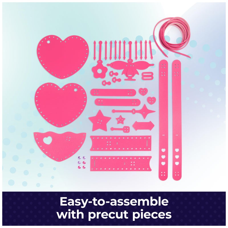 Cool Maker, Sweetheart Handbag Kit, Design a Faux Leather Shoulder Bag, Arts and Crafts Kit, Kids Toys for Girls Ages 6 and up - Image 3