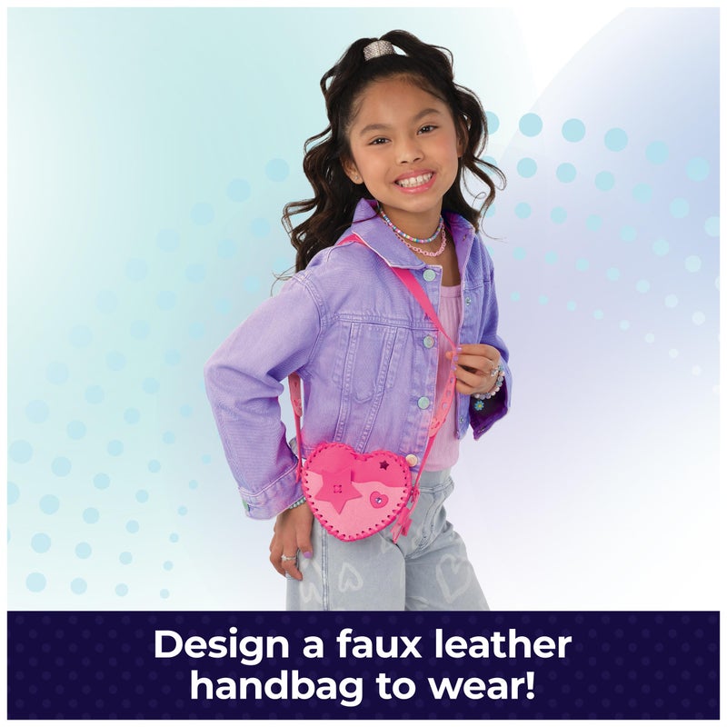 Cool Maker, Sweetheart Handbag Kit, Design a Faux Leather Shoulder Bag, Arts and Crafts Kit, Kids Toys for Girls Ages 6 and up - Image 2