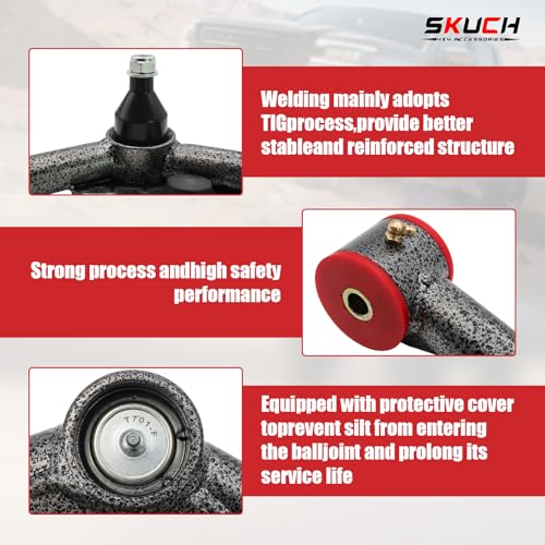 SKUCH 4X4 ACCESSORIES Front Upper Control Arms for 2005-2021 Nissan Frontier, 2005-2012 Pathfinder, and 2005-2015 Nissan Xterra，1-3" PU Bushing Suspension Control Arm, Replacement OEM Factory Suspension Arm, 2PC - Image 4