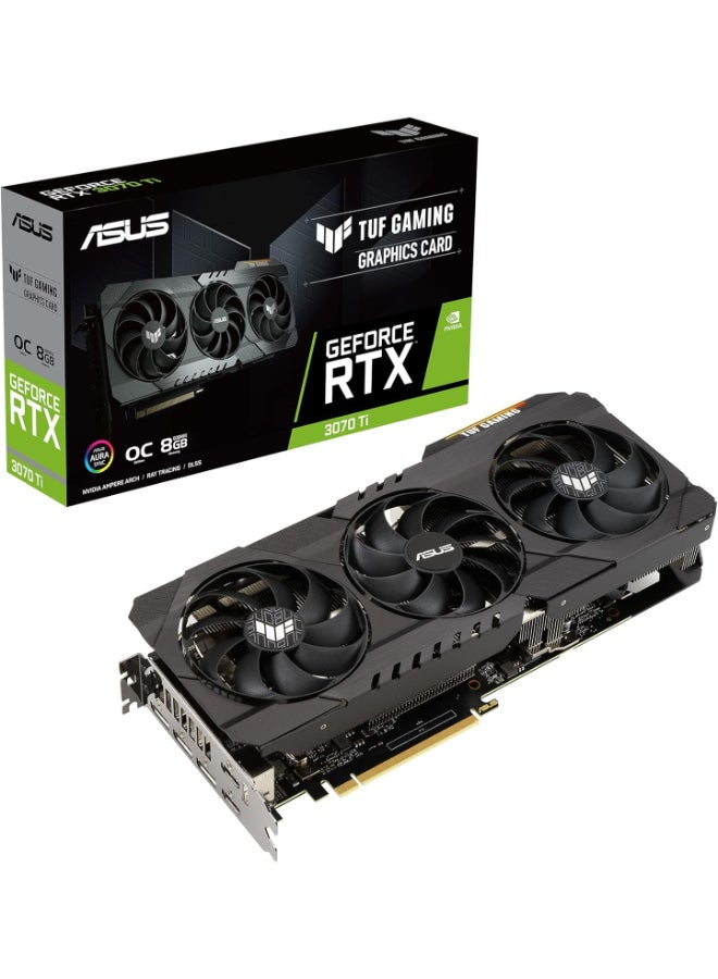 ASUS TUF Gaming NVIDIA GeForce RTX 3070 Ti OC Edition Graphics Card (PCIe 4.0, 8GB GDDR6X, HDMI 2.1, DisplayPort 1.4a, Dual Ball Fan Bearings, Military-Grade Certification, GPU Tweak II) - Image 1