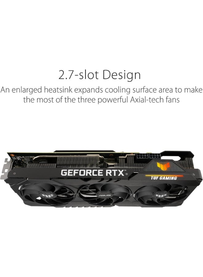 ASUS TUF Gaming NVIDIA GeForce RTX 3070 Ti OC Edition Graphics Card (PCIe 4.0, 8GB GDDR6X, HDMI 2.1, DisplayPort 1.4a, Dual Ball Fan Bearings, Military-Grade Certification, GPU Tweak II) - Image 5