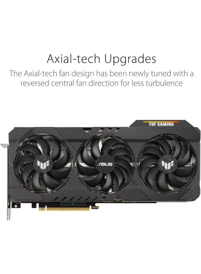 ASUS TUF Gaming NVIDIA GeForce RTX 3070 Ti OC Edition Graphics Card (PCIe 4.0, 8GB GDDR6X, HDMI 2.1, DisplayPort 1.4a, Dual Ball Fan Bearings, Military-Grade Certification, GPU Tweak II) - Image 2