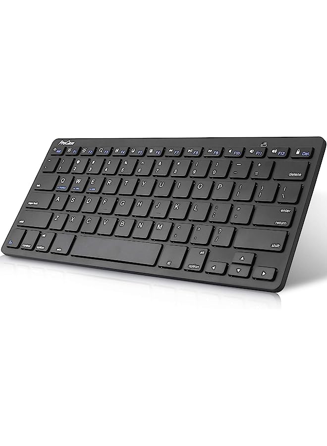 Procases Wireless Keyboard For Ipad Android Tablets Smartphone, Mini Small Slim Compact Portable Keyboard For Iphone Ipad Imac Cellphone Surface Laptop Smart Tv (Battery Operate)-Black - Image 1