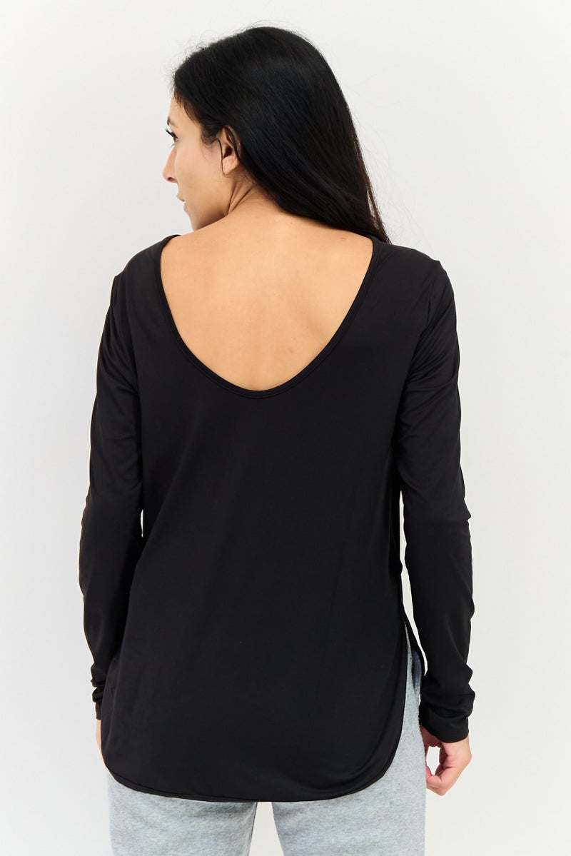 PUMA بلوزة تدريبية طويلة الأكمام للنساء، سوداء - Image 3