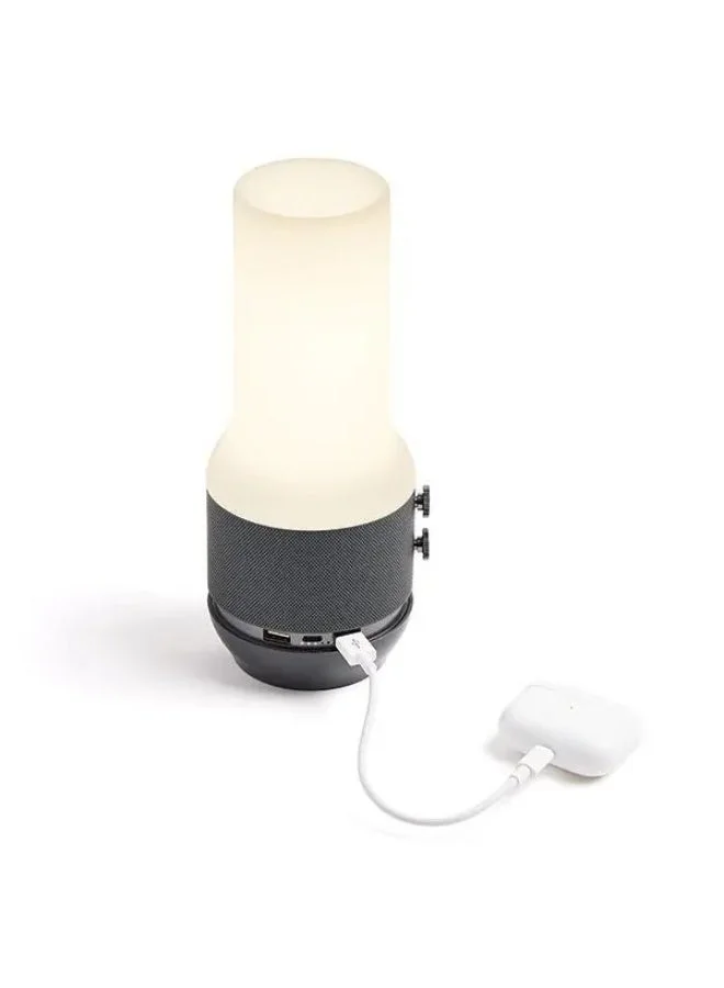 LEXON GUN METAL Terrace+ 3 In 1 LED Lamp With Built In Speaker & Power Bank  | Best Price UAE