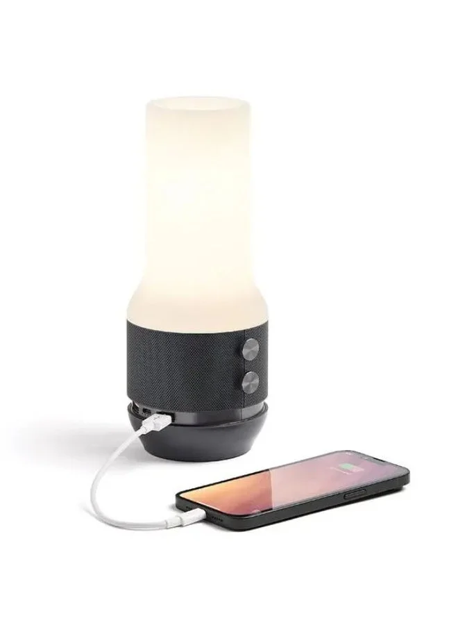 LEXON GUN METAL Terrace+ 3 In 1 LED Lamp With Built In Speaker & Power Bank  | Best Price UAE