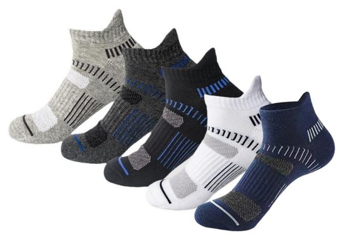 5 Pairs Mens Athletic Socks for Running & Everyday Wear - Image 1