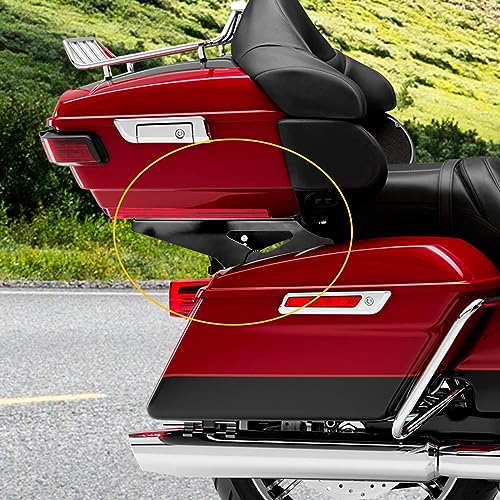Mofun Detachable Tour Pack Mounting Rack Trunk Mount Compatible with Harley Touring Road King Electra Road Street Glide 2014-2025 Gloss Black - Image 3