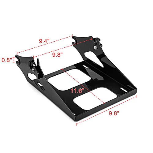 Mofun Detachable Tour Pack Mounting Rack Trunk Mount Compatible with Harley Touring Road King Electra Road Street Glide 2014-2025 Gloss Black - Image 2