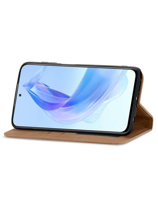 اس-توب جراب هاتف Honor 90 Lite بتصميم كلاسيكي مصنوع من الجلد مع مغناطيس قابل للطي - Image 4