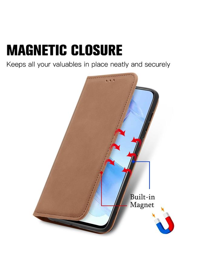 اس-توب جراب هاتف Honor 90 Lite بتصميم كلاسيكي مصنوع من الجلد مع مغناطيس قابل للطي - Image 5