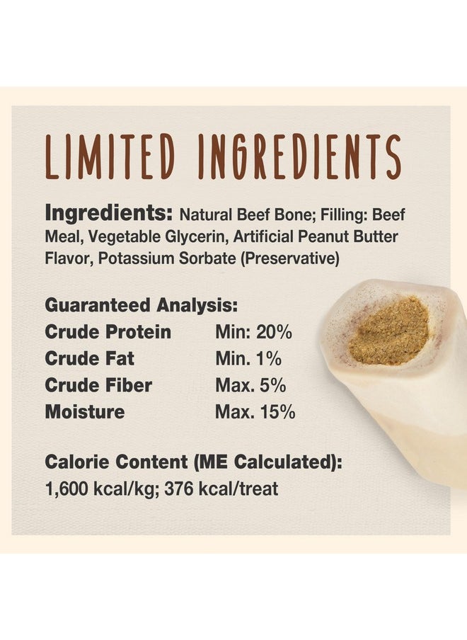 Cadet Cadet Stuffed Shin Bone - Highly Digestible, High Protein, Long-Lasting Dog Chew Bone for Aggressive Chewers, Supports Dental Health, - Peanut Butter Flavor, Large (1 Count)  - Image 4