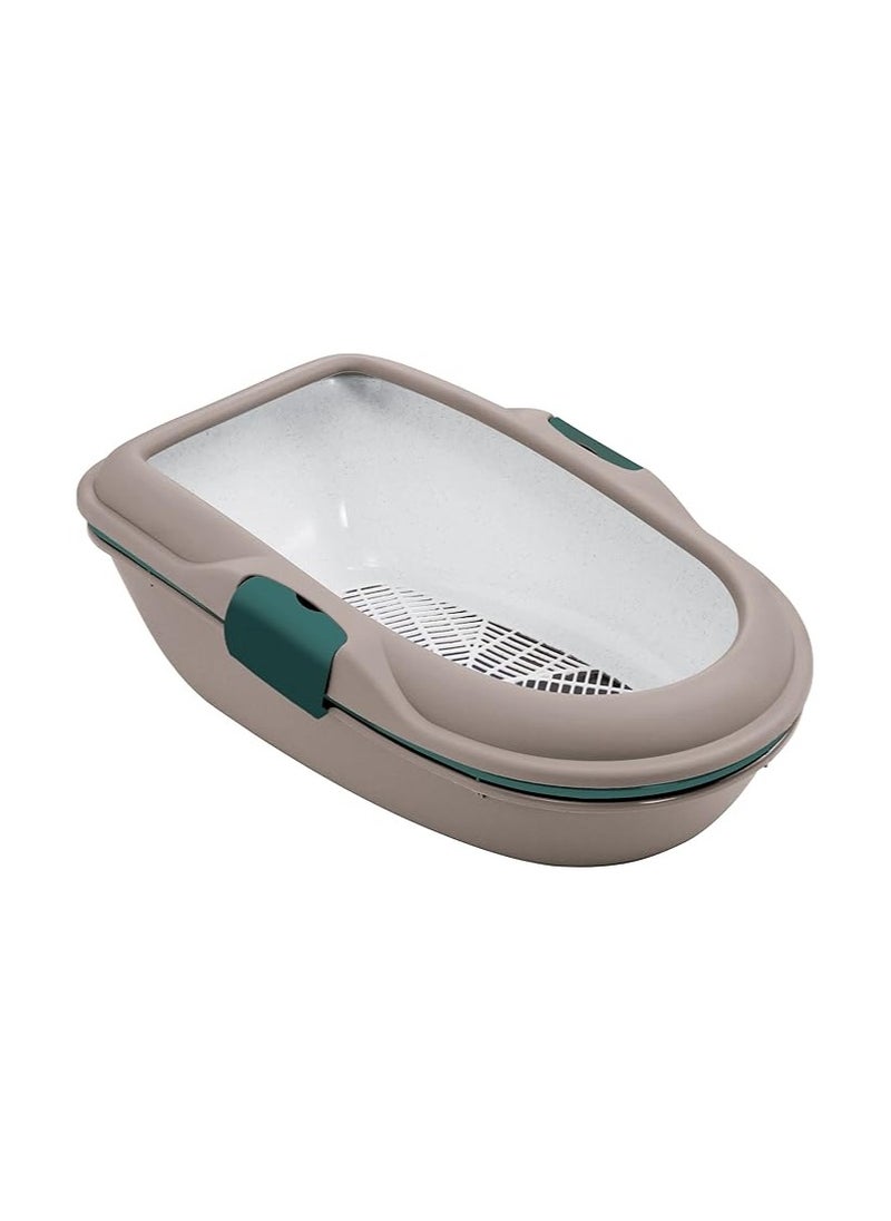 Stefanplast Stefanplast Furba Chic MAXI Sifting Cat Litter Box – Light Dove Grey, Easy-Clean Triple Tray System, Reduces Waste & Odor for Large Cats  - Image 3
