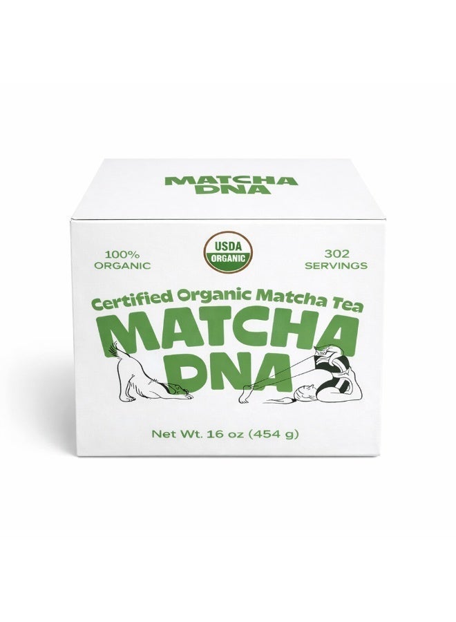 MATCHA DNA Certified Organic Matcha Green Tea Powder (16 oz TIN CAN) - Image 2