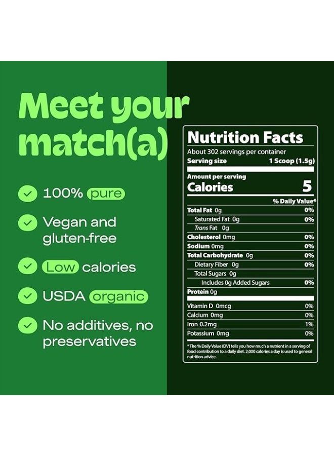 MATCHA DNA Certified Organic Matcha Green Tea Powder (16 oz TIN CAN) - Image 5