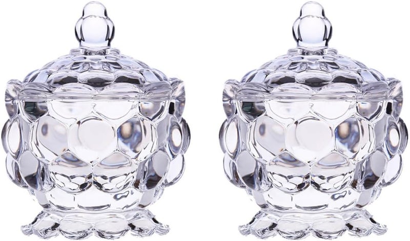 2pcs Glass Candy Jar and Dried Food Canister Set, Sealed Storage Containers with Lid, Food-grade Glass for Kitchen Pantry and Party Use - Image 1