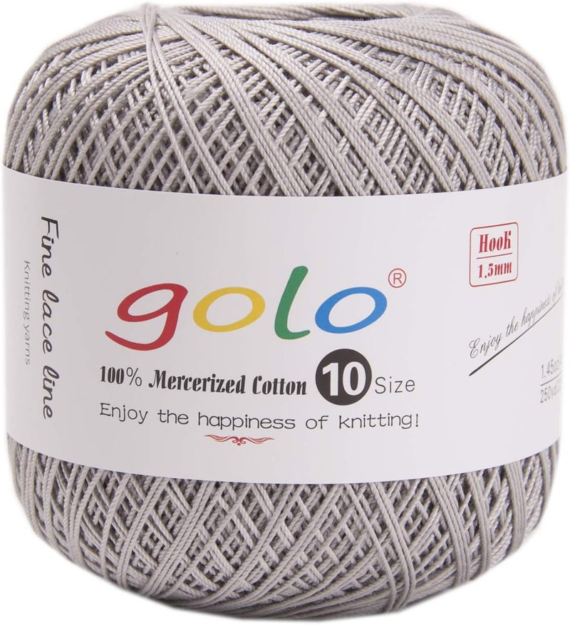 Golo Crochet Thread Yarns for Crocheting Crochet Cotton Yarn for Crocheting Silvery Yarn 484 - Image 1