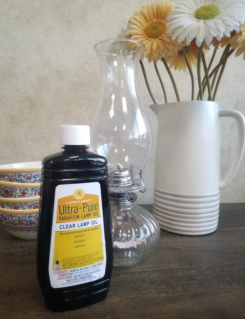 Lamplight 18 oz. Ultra-Pure Lamp Oil - liquid paraffin oil for indoor use, sootless, smokeless and odorless, clear, emergency kit 60014 - Image 1