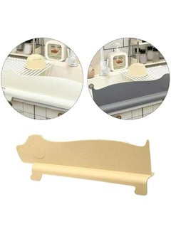 Generic Silicone Kitchen Sink Splash Guard with Suction Cup Water Baffle for Home Washbasin Bathroom Dish Washing, Khaki  - Image 5