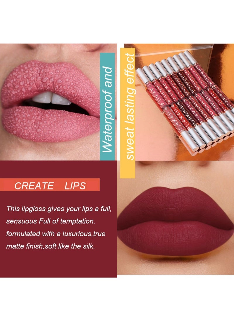CAKAILA - 10 Pcs Matte Liquid Lipstick Set Contains Smooth Lip Lacquer Moisturizing Long Lasting Waterproof Velvet High Pigmented Lip Makeup Set For Women - Image 1