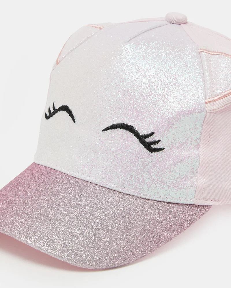 REDTAG Girls Pink Embellished Cap