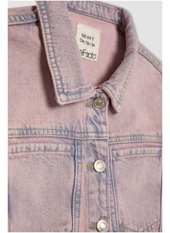 DeFacto Girl Cropped Fit Long Sleeve Denim Jacket  - Image 2