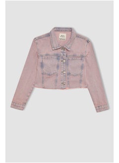 DeFacto Girl Cropped Fit Long Sleeve Denim Jacket  - Image 1