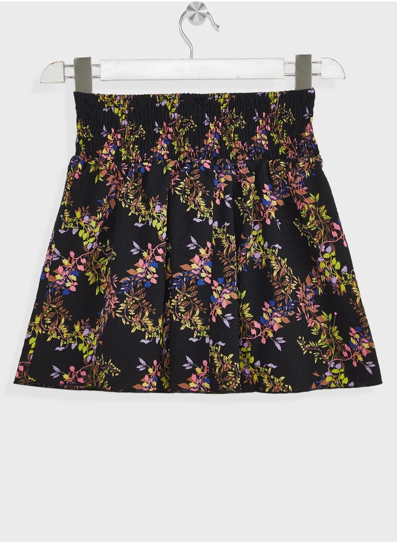 Vero Moda Girl Kids Floral Print Midi Skirt