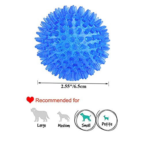 Orgrimmar 3 PCS Pet Squeaky Chewing Balls Dog Soft Stab Cleaning Teeth Toys Balls with High Bounce for Small Medium Large Pet Dog Cat Toys(Small,2.55in) - Image 2