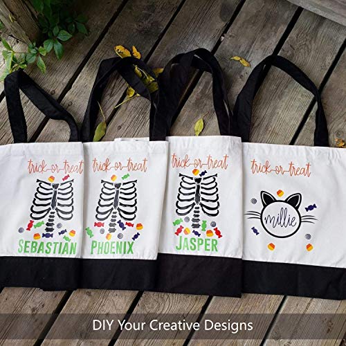 TOPDesign 24-Pack Super Strong Large 12oz Cotton Canvas Tote Bags, Reusable Grocery Shopping Cloth Bags, Fashionable Two-Tone Totes for Crafts, DIY Your Creative Designs - Image 3
