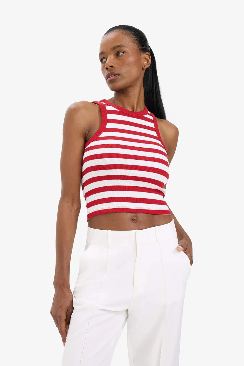 Defacto  Standard Fit Crew Neck Tank Top for Women | Best Price UAE