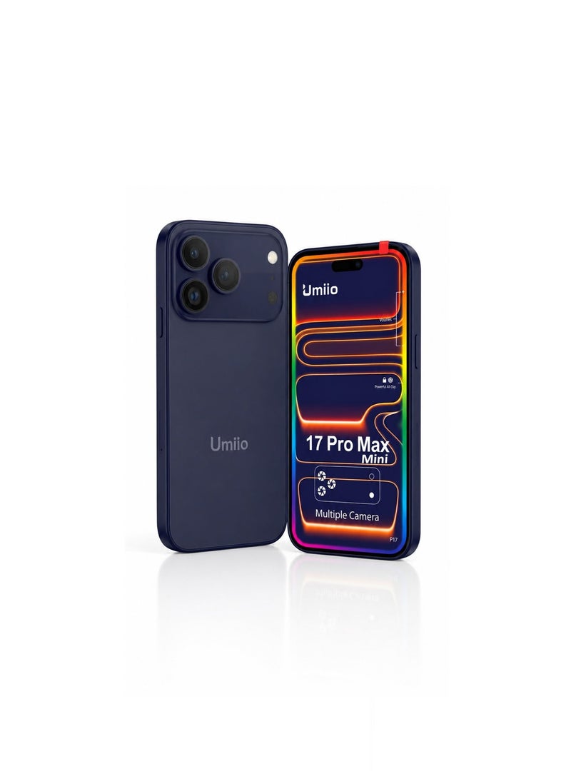 Umiio Mini Smartphone 4 Inch Incell Display Dual SIM 17 Pro Max Mini Umiio Android Cell Phone Front and Rear Cameras, Compact Small Size Android Mobile Phone For Kids & Adults - Image 1