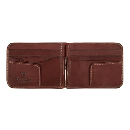 Tony Perotti Mens Money Clip Bifold Wallet Slim Minimalist Card Case Pockets Italian Leather - Image 1