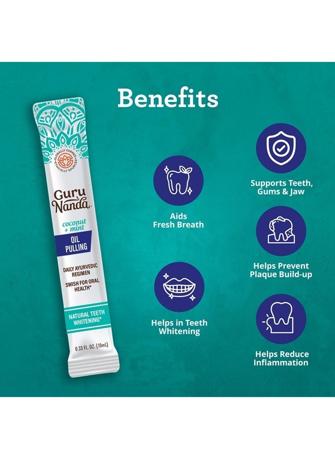 GuruNanda Oil Pulling Travel Sachets (Mickey D) - 100% Pure Blend of Coconut & 7 Essential Oils with Vitamins - Supports Oral Health - 7 Pack  - Image 3