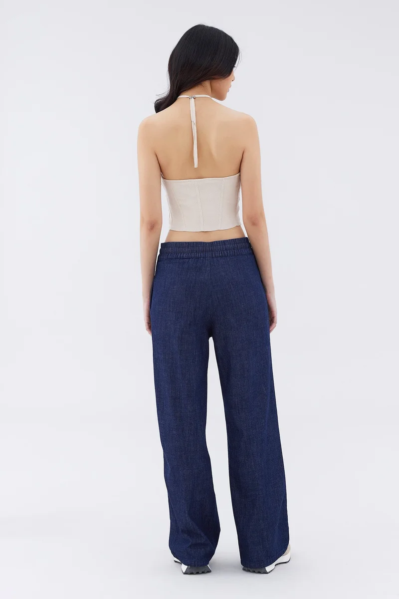 The Editor's Market Lucci Halter Crop Top - Lace