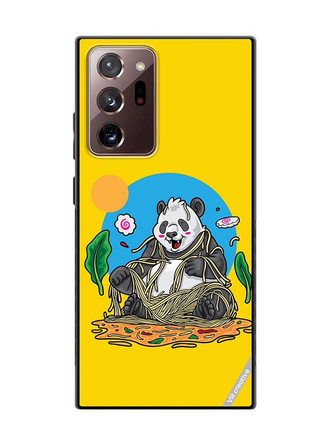 VR CREATIVE Protective Case Cover For Samsung Galaxy Note20 Ultra 5G Panda Eating Noodles Design Multicolour - Image 1