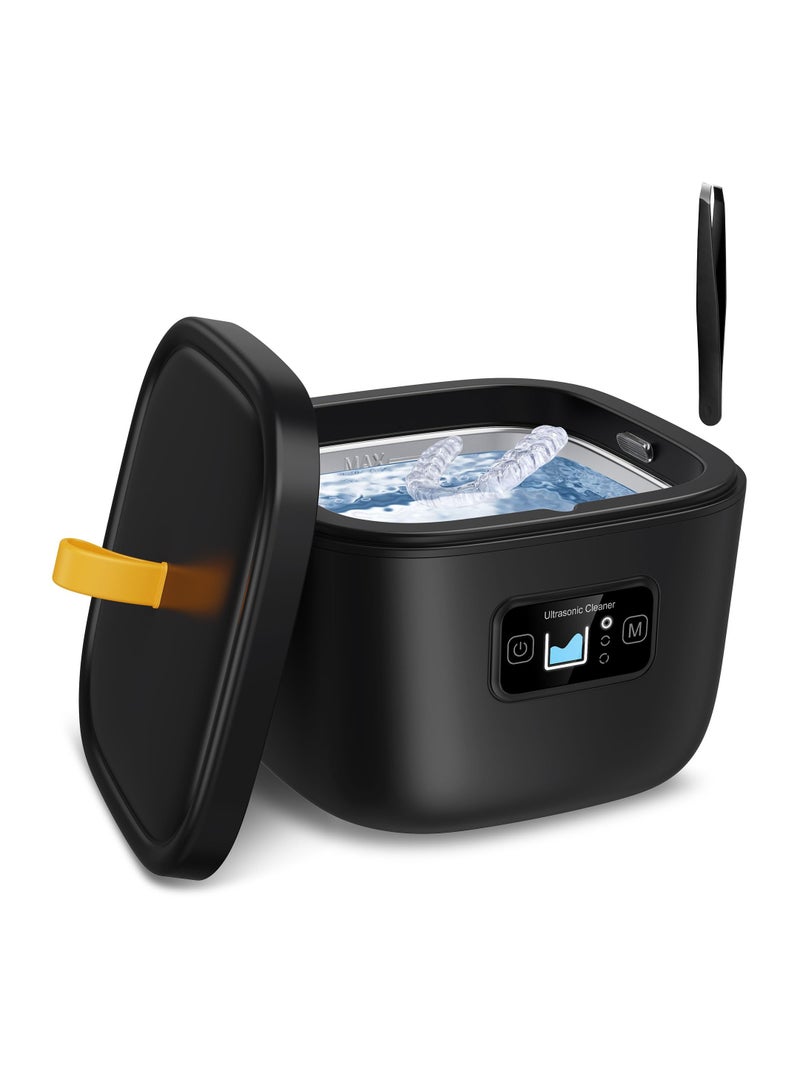 KASTWAVE Ultrasonic Cleaner for Retainer, Denture, Mouth Guard, Aligner, Whitening Tray, Toothbrush Head, 43kHz 255ML Ultrasonic Retainer Cleaner Machine, UV Ultrasonic Jewelry Cleaner for Ring Diamond - Image 1