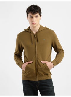 Levi's Men's Solid Brown Hooded Sweatshirt  - Image 2