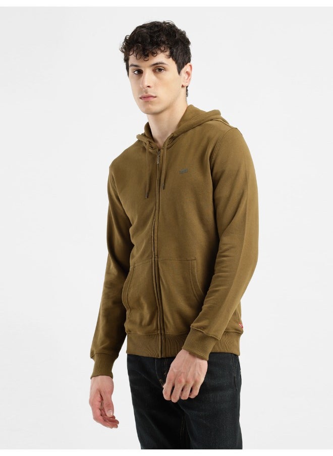 Levi's - Men's Solid Brown Hooded Sweatshirt - Image 1