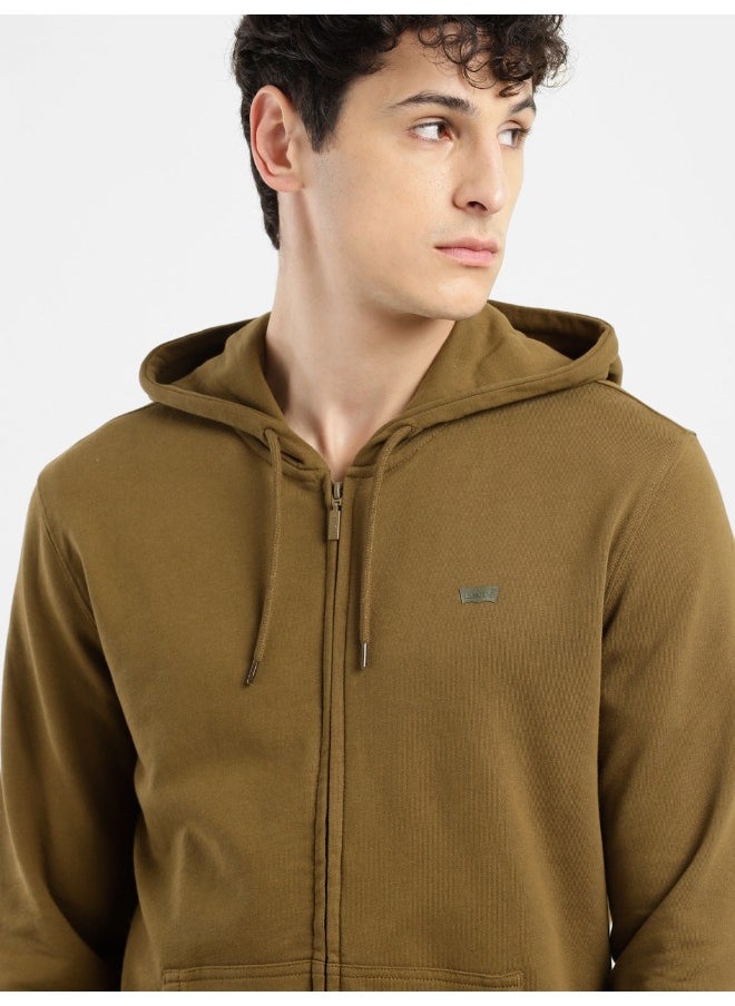 Levi's - Men's Solid Brown Hooded Sweatshirt - Image 1