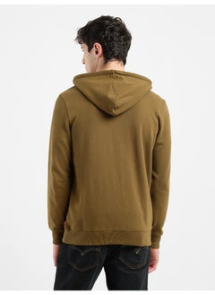 Levi's Men's Solid Brown Hooded Sweatshirt  - Image 3