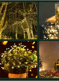 Generic USB Fairy Lights Plug in, Outdoor Twinkle Firecracker String Lights with Timer , 3M 100 LED Waterproof Cluster Lights for Indoor  Wreath Party Wedding Decoration, Warm White  - Image 2